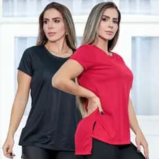 Camisa Mullet Feminina Tapa Bumbum Dry Fit Seca Rápido Fitness Academia Treinos Conforto Moda Verão