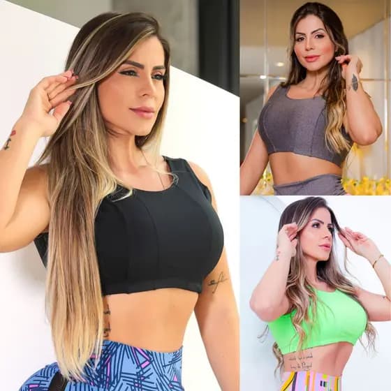 Cropped Top Esportivo Decote Aberto nas Costas Sem Mangas Academia Suplex Sem Bojo Pronta Entrega
