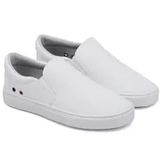 Tênis Sapatênis Iate Original Slip on Calce Fácil Hype Shoes Com Ilhós - Branco - Unissex