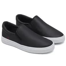 Tênis Sapatênis Iate Original Slip on Calce Fácil Hype Shoes Com Ilhós - Preto - Unissex