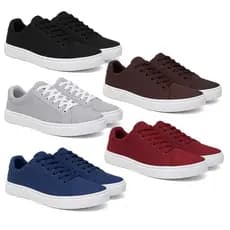 Sapatênis Casual Linha Confort Hype Shoes Esporte Fino - Preto/Marrom/Cinza/Vermelho/Azul - Unissex