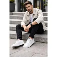 Sapatênis Casual Masculino Hype Shoes - Linha Super Confort - Estilo Urbano Premium - Branco