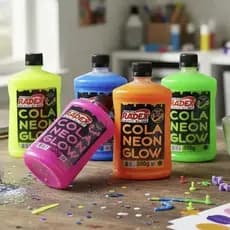 Cola Para Slime Neon Glow 500g Brilha Na Luz Negra Cores Vibrantes