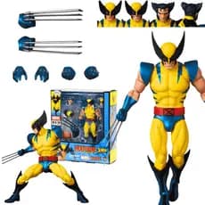 Boneco Wolverine Action Figure X-Men Avengers Articulado Premium Mafex 096 Versão Quadrinhos Mafex