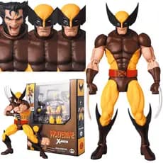 Boneco Wolverine Action Figure Avengers X-Men Articulado Premium Mafex 096 Versão Quadrinhos Mafex