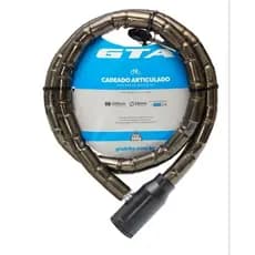 Cadeado moto , bicicleta, aço articulado anti furto 18mm x 1000mm fume com 2 chaves