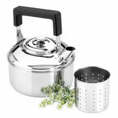 Chaleira Inox 1 Litro Para Chá C/ Infusor(Incluso Apenas na Chaleira de 1 Litro) - [Vários Tamanhos]