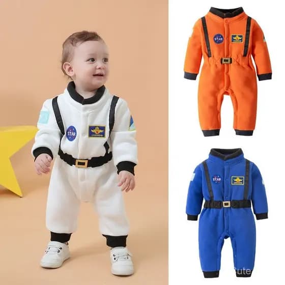 Fantasia de Astronauta para Bebê, Macacão de Manga Longa para Meninos, Roupa de Férias, Astronauta Interestelar