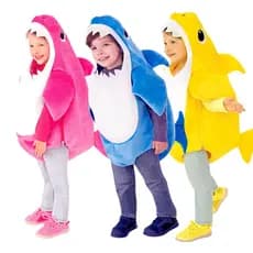 Fantasia de Halloween para Crianças Cosplay Nova Fantasia Fofa de Tubarão para Bebês Família Jardim de Infância Fantasia