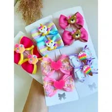 Parzinhos de Laços, menina, kit 2 lacinhos, presilha, lacinhos, bico de pato, infantil