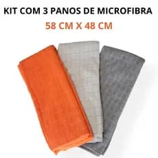 Kit 3 Panos Flanela De Microfibra Multiuso Super Absorvente Flanelinha Para Limpesa de Carro e Casa