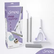 Mop com Refil Espuma Esponja de Pva Sistema de Prensa Simplo - Mop Esponja