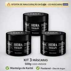 Máscara Hidra Therapy: hidratação intensa, reduz frizz e renova os fios com brilho e maciez imediata