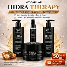 kit Hidratação profunda com brilho intenso! Kit completo com óleo, máscara, shampoo e condicionador.
