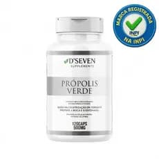 Própolis Verde Puro D'Seven Supplements 500mg — 120 Cápsulas 100% Original com Alta Concentração