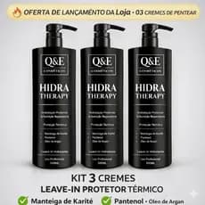 Leave-in  Manteiga de karité, Argan, Pa.. 500ml  Creme de Pentear com Proteção Térmica e Efeito Teia