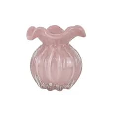 Vaso Trouxinha Decorativa de Murano - Laradore Rosa Bebê