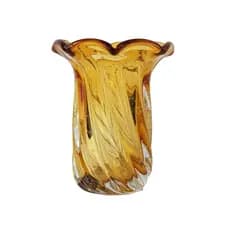 Vaso de Murano Âmbar Laradore - Decorativo Para Flores 19cm