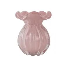 Vaso Trouxinha Grande Murano Decorativo - Laradore Rosa Bebê