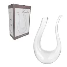 Decanter de Cristal em U - Decantador para Vinho Tinto