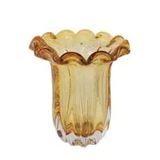 Vaso de Murano Decorativo Laradore Vaso Âmbar Para Flor 20cm