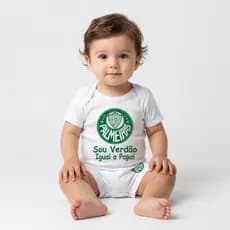 Macacão Body Palmeiras Menino Short Conjunto Futebol Infantil Mesversario Envio Rápido