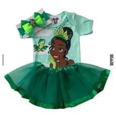 Body Bebê Infantil Menina Mêsversário Temático Princesa e o Sapo Super Confortável Linha Premium