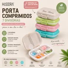 Porta Comprimidos Personalizado Semanal Organizador Remédio Caixa 8 Dias Portátil Viagem
