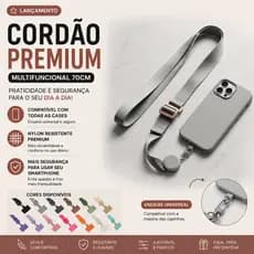 Cordão para Celular Universal Premium 70cm Alça Transversal Case iPhone Samsung Xiaomi