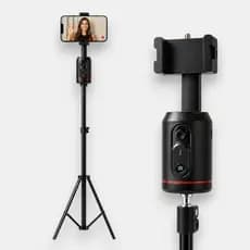 Tripé Suporte para Celular Inteligente 2,1m Rotação 360° com Rastreamento Facial iPhone Android