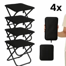 Kit 4 Banquinhos Dobráveis Portáteis Compactos Para Camping
