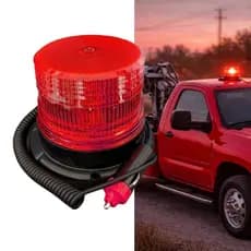 Giroflex Led Vermelho Sinalizador Caminhão Guincho Polícia 12V Carro Emergência Bivolt Segurança Resgate