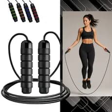 Corda De Pular Ajustável 3 Metros Esportiva Profissional Speed Rope Academia Crossfit Treino Exercício Fitness Cardio