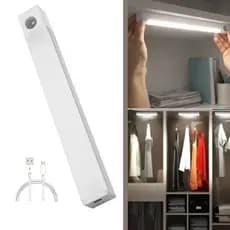 Luminária Recarregável Usb 50cm Led Sensor Presença Armário Gaveta Móvel Escada Luz Branca Iluminação Prateleira Adesivo