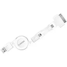 Cabo USB 2.0 Retrátil 3 em 1 (DOCK - Micro USB - Mini USB) Comtac USBIBNS-9200