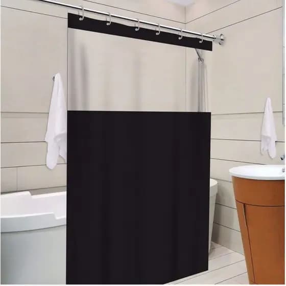 Cortina Para Box Pvc Impermeável Antimofo com Visor