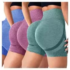 Shorts Feminino Academia Fitness Empina Bumbum "Azul, Preto, Lranja Rosa, Lilas, Verde e Preto"