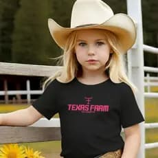 Camisa Infantil Country Cowboy Texas Far m  Rosa Rodeio Confortável 100% Algodão Estampada Menina
