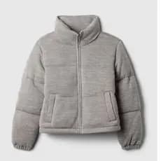 Jaqueta Feminina Puffer Gap Peluciada Tendência Outono & Inverno 2026 / Moda Feminina  / Jaqueta De Frio
