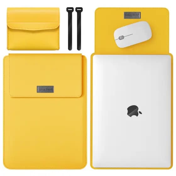 Capa De Couro Artificial Para laptop , Bolsa Adequada Mac book Air Pro M3 M2 M13.3/14/15.6