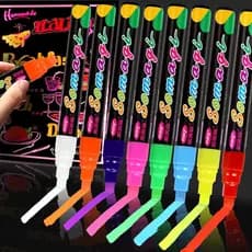 Giz Líquido Colorido Apagamento Do Texto Da Marca Caneta Para Moldura Branca LED