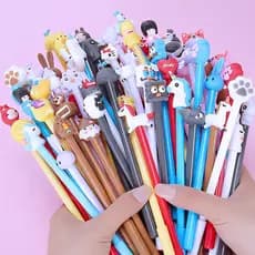 Caneta De Gel Fofa De Desenho Animado Tinta Preta Suprimentos Para Estudantes Papelaria