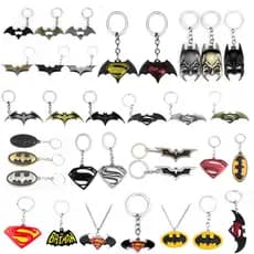 DC Comics Superman Vs . Batman Chaveiro Colar Pingente