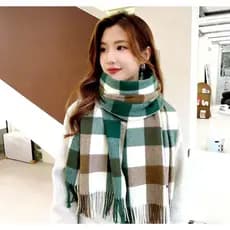 Cachecol Xadrez Feminino Lenço Pashimina Echarpe  Unissex Para Frio Inverno