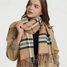 Cachecol Xadrez Feminino Lenço Pashmina Echarpe Masculino Unissex Para Frio Inverno
