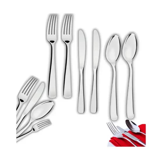 JOGO TALHERES GARFO FACA COLHER COM 72 54 36 E 18 PÇS COZINHA RESTAURANTE
