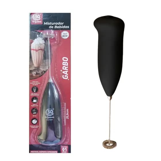 Kit 4 Mini Mixer portátil  Elétrico  Sem Fio Para Bater Bebidas Frias e Quentes em Aço Inox linha resistente