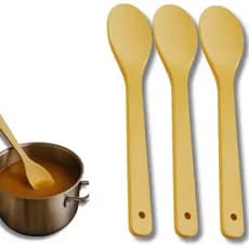 Jogo 5 Colher de Bambu Para Arroz Super Resistente Utensilio De Cozinha Multiuso Universal 30CM
