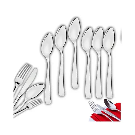 JOGO 72 36 e 15 TALHERES COLHER MESA SOPA CALDOS EM AÇO INOX LINHA PROFISSIONAL CASA COZINHA  BUFFET RESTAURANTE