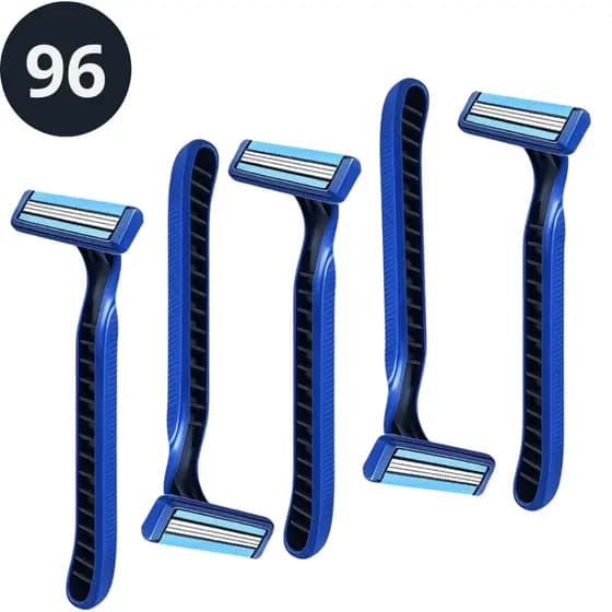 KIT 96 BARBEADORES COM 3 LAMINAS COM FITA LUBRIFICANTES PARA UM BARBEAR PRECISO